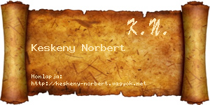 Keskeny Norbert névjegykártya