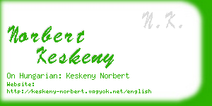 norbert keskeny business card